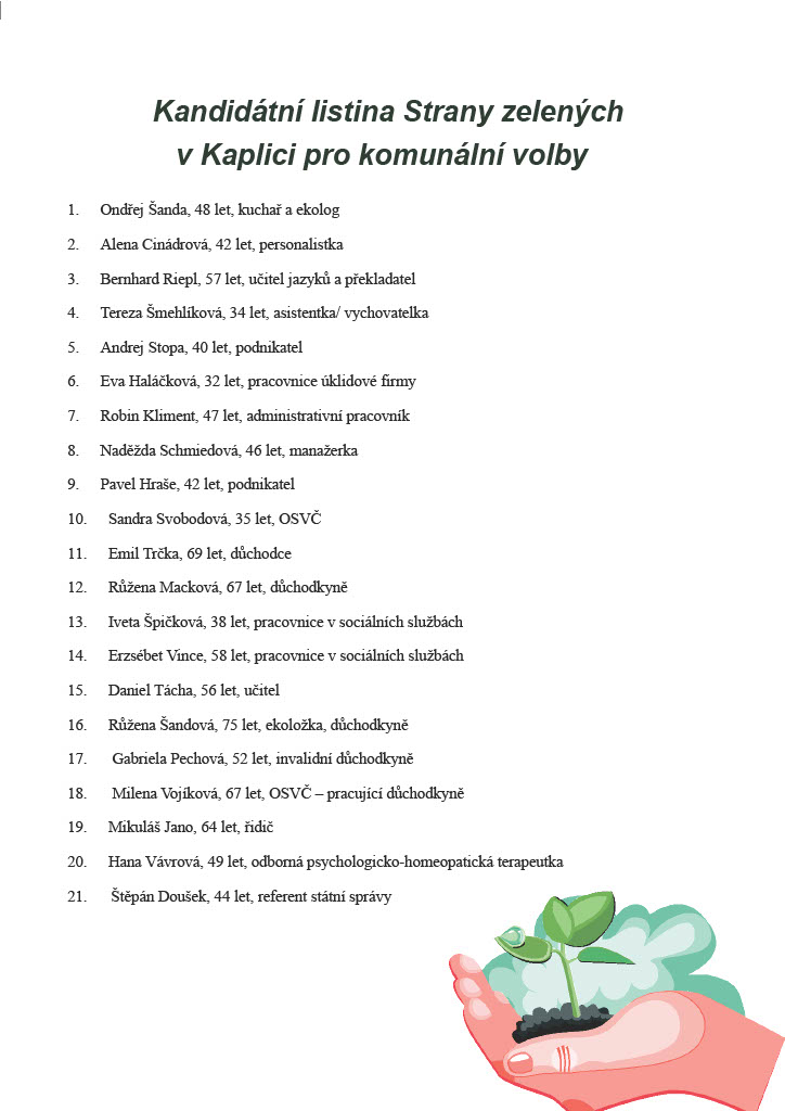 Kandidátní listina 2026